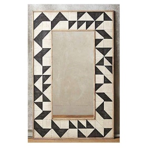 Moroccan Wood Inlay <b>Mirror</b> <b>Large</b> Wall Mount Hallway Living Room Bedroom Bathroom Home Decorative Use <b>Mirror</b> <b>Frame</b> Home Decor - Product Image 4