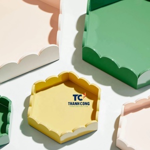 Nóng bán thanh lịch <span class=keywords><strong>MDF</strong></span> sơn mài vỏ sò khay: Hoàn hảo để phục vụ, trang trí nhà, và tặng quà với nghề thủ công cao cấp. - Product Image 3