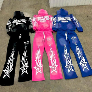 Conjunto de Sudadera con Capucha y Pantalones de Chándal Personalizados de Invierno 2026, 100% Algodón Grueso, Unisex, de Secado Rápido, Transpirable, Precios Bajos - Product Image 3