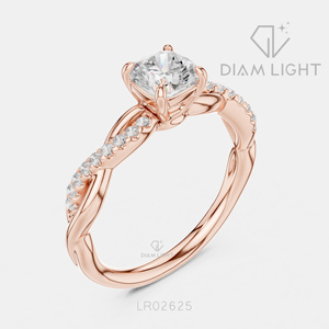 Bague de fiançailles en diamant de laboratoire taille coussin 0,70 carat, or blanc 14 carats, bague de mariage, bijoux fins, certifiée IGI - Product Image 4
