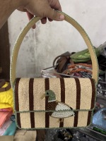 Tas Selempang Bordir Bohemian Modern India Buatan Tangan dengan Manik-Manik, Ringan, Kapasitas Besar, Tas Wanita untuk Acara Malam