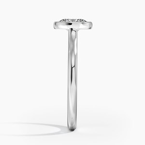 Bague BOJ 025 en argent 925, coupe ovale, diamant serti clos 2 mm Luna et plaqué rhodium, pour mariage, moissanite 2 carats couleur D VVS1 certifiée GRA - Product Image 3