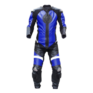 Combinaison de course en cuir premium pour hommes, en cuir de vachette résistant aux abrasions, avec protections CE, panneaux perforés et design ergonomique - Product Image 6
