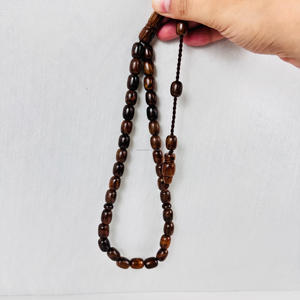 Rosary Ramadan <b>Gift</b> Black Wood Ebony Necklace Handmade Tasbih 33 beads wooden rosary board Prayer Beads <b>Islamic</b> Misbaha Muslim - Product Image 2
