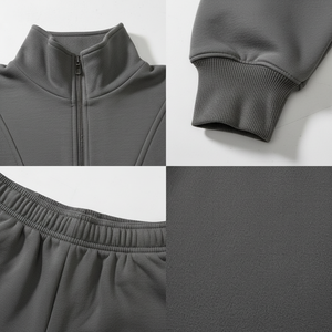 Conjunto de Sudadera con Logotipo Personalizado para Mujer, Conjunto de 2 Piezas, Sudadera con Capucha y Pantalones Cortos, Fabricante - Product Image 5