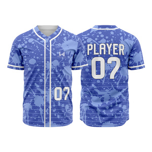 Custom Digital Printed Front Logo Team Name Men's Summer Season High Quality 100% Polyester Short Sleeves <b>Baseball</b> Jerseys - Product Image 1