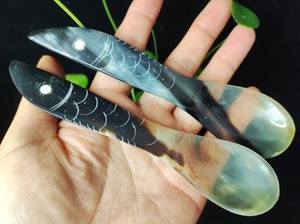 ช้อนเสิร์ฟทำจากเขาควายแท้ งานฝีมือธรรมชาติ อุปกรณ์ครัว - Product Image 3