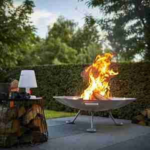 Portable Steel <b>Fire</b> <b>Pit</b> Bowl Outdoor Garden Bonfire <b>Pit</b> with Stand for <b>Camping</b> Patio Backyard - Product Image 2