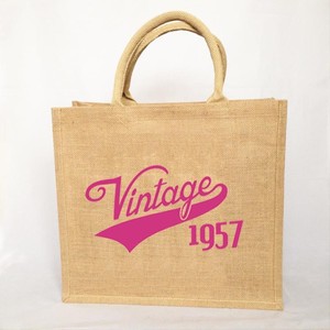 Sac fourre-tout en jute réutilisable avec impression personnalisée du logo, sac fourre-tout en jute écologique avec poignées en coton, sac fourre-tout en jute durable - Product Image 2