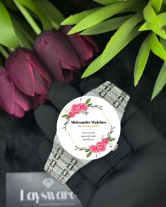 Reloj de Lujo de Marca Superior con Movimiento Automático Mecánico, de Acero Inoxidable, Estilo Hip Hop, con Cristales de Moissanita, 100% Pasa la Prueba del Diamante - Product Image 1