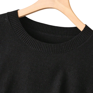 Pull en maille classique pour femme, col rond, manches longues, poignets côtelés, doux, décontracté, coupe régulière, polyester/nylon, chaud - Product Image 6