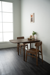 Table à manger extensible en bois massif minimaliste et peu encombrante pour appartements et studios, meubles en bois modernes - Product Image 6