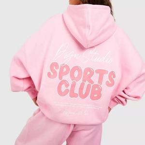 Survêtement d'hiver unisexe court en molleton chenille brodé, léger, en coton, pour jogging, avec logo personnalisé imprimé - Product Image 4