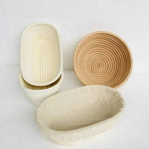 Panier en rotin avec doublure en tissu pour ranger les gâteaux, panier à pain en osier, panier à pain - Product Image 1