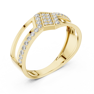 Solid Gold Men's Diamond Signet <b>Ring</b> <b>Iced</b> Out Square Cluster Diamond <b>Ring</b> Natural & Lab Grown Diamond OEM ODM - Product Image 5
