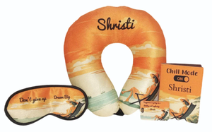 Oreiller de voyage personnalisé imprimé, oreiller de voyage en forme de U personnalisé, oreiller de voyage avec nom imprimé, oreiller imprimé par sublimation - Product Image 6