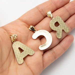18K Solid Real Gold Plated Letter Charms Alphabet Pendant Hiphop Style For Unisex Fashion Jewelry Gift - Product Image 4