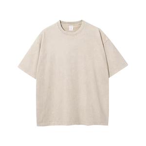 เสื้อยืดโอเวอร์ไซส์สไตล์วินเทจ ล้างสีแบบแอซิดวอช  ผ้าคอตตอนหนานุ่ม 100%  สำหรับผู้ชาย  รับสกรีนโลโก้ได้ - Product Image 1