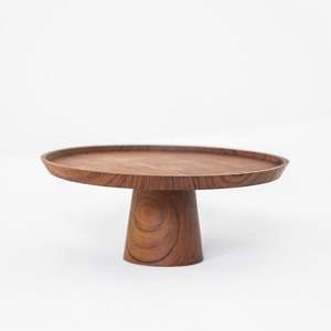 Support à gâteau en bois de manguier naturel, fait main, support en bois alimentaire pour l'exposition de gâteaux et de collations, décoration de table à manger - Product Image 3