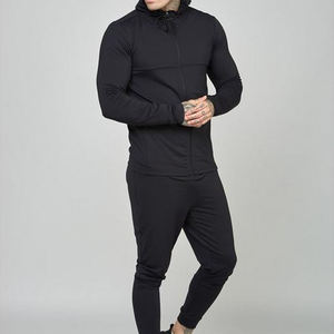 Conjunto deportivo de dos piezas para hombre, diseño personalizado, informal, de nailon y poliéster, transpirable, con chaqueta y pantalón. - Product Image 5