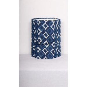 Corbeille en papier recyclé en forme de hexagone, faite à la main, avec motif floral en tissu de coton, pour jardin, bureau ou maison. - Product Image 1