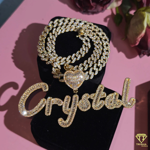 Hip Hop Personalized <b>Name</b> Necklace Iced Out Script Pendant Bling <b>Chain</b> Jewelry For Women Men - Product Image 3