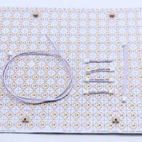 Lámina de Retroiluminación LED Flexible y Cortable de 1 LED, Panel de Luz Roja de 24V para Encimeras de Mármol, Señalización y Decoración Retroiluminada de Formas Irregulares