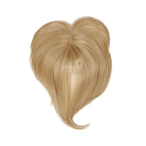 100% extensions de cheveux humains vierges bruts Remy Toppers vague naturelle partie centrale pièces de cheveux blonds pour cheveux amincissants pince de Base en soie - Product Image 6