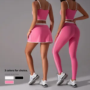 Wholesale Eco-friendly 2-piece Girls' Workout Gym Fitness Cross Waist Butt Lift <b>Yoga</b> Sportswear Solid Pattern Adults <b>Yoga</b> <b>Sets</b> - Product Image 2