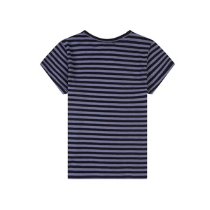 Camiseta de Cuello Redondo a Rayas para Mujer, Manga Corta, Corte Regular, Tejido de Algodón, Ropa Casual para Todas las Temporadas, al Mejor Precio al por Mayor - Product Image 6