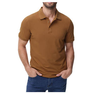 Polo homme uni avec logo personnalisé sur le devant et impression, tissu tricoté respirant, design boutonné, manches courtes - Product Image 4