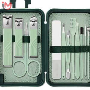 Coupe-ongles, outil de beauté, portable, en acier inoxydable, ensemble de manucure 12 en 1 avec étui en plastique, pour les doigts, cadeau pour la maison - Product Image 5
