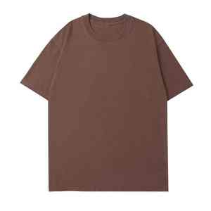 T-shirt décontracté unisexe pour homme, col rond, manches courtes, coupe ample, couleur unie, 100% coton épais, avec logo personnalisé, idéal pour l'été - Product Image 5