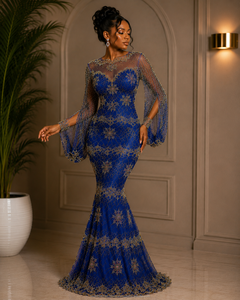 ผ้าลูกไม้ไนจีเรียแบบคลาสสิกสุดหรูจาก Shubham Collections ผลิตจากโพลีเอสเตอร์/คอตตอน ป้องกันไฟฟ้าสถิตย์ ลายขอบพิเศษ - Product Image 6
