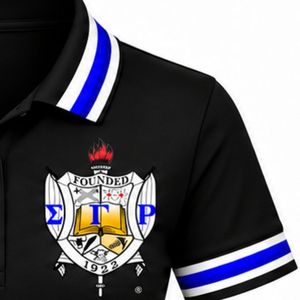 Camiseta Polo Negra Sigma Gamma Rho para Mujer, Manga Corta, con Cuello, Letras Griegas, Ropa de Sororidad, Informal, para Golf y Deportes - Product Image 6