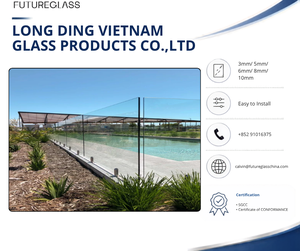 ราวกันตกกระจกนิรภัยใส LDV-RG-48 ขอบขัดเงา ทนความร้อน หนา 1 มม.-19 มม. ได้รับการรับรองมาตรฐาน CE รับประกัน 2 ปี - Product Image 1