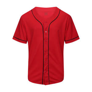 Camiseta de Béisbol 100% Poliéster, Transpirable, de Secado Rápido, con Logotipo Bordado, Uniformes de Béisbol Lisos para Impresión por Transferencia de Calor - Product Image 5