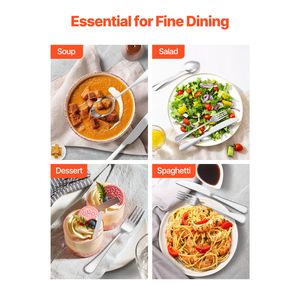 Set di posate in acciaio inossidabile per alimenti, 30 pezzi # # # #   Finitura a Specchio # # # #   Adatto alla lavastoviglie # # # #   Posate da tavola - Product Image 6
