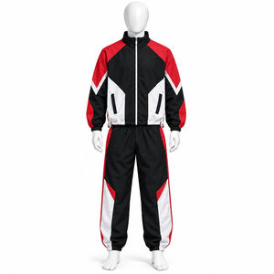 Ensemble de survêtement léger pour homme avec logo de marque personnalisé, coupe-vent en nylon à séchage rapide, ensemble de sport deux pièces pour la salle de sport - Product Image 3