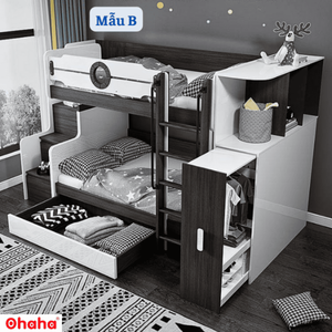 Cama litera inteligente Ohaha con múltiples compartimentos de almacenamiento y cajones - GTTM027 - Product Image 2