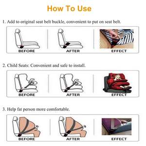 2 pièces – Rallonges universelles confortables pour ceintures de sécurité auto, adaptées aux femmes enceintes, compatibles avec la plupart des ceintures de sécurité de voiture - Product Image 4