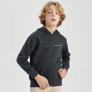 Sweat-shirts à capuche pour enfants en gros, logo personnalisé imprimé, manches longues, sweat-shirt à capuche pour bébé de 9/10 ans - Product Image 4