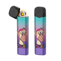 Briquet USB Métallique Rechargeable Électronique Sans Flamme Coupe-Vent Slim 15000 pour Fumeurs - Vente en Gros