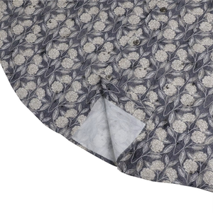 Chemise Rétro Décontractée pour Homme, Coupe Classique, Motif Floral, Manches Longues, Boutonnage Simple, Motif Note de Musique, Personnalisable - Product Image 5