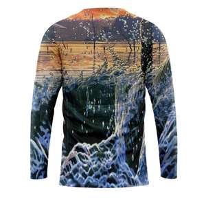 2026 <b>Men's</b> Custom Sublimation <b>Long</b> Sleeve Fishing Shirts UV Protection Polyester Material Fishing Wear - Product Image 2