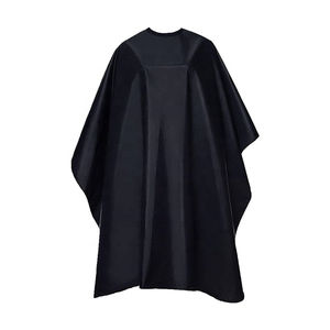 Cape de Salon Professionnelle Noire Imperméable en Nylon pour Coiffeur, Coupe de Cheveux, avec Fermeture à Boutons Pression - Product Image 1