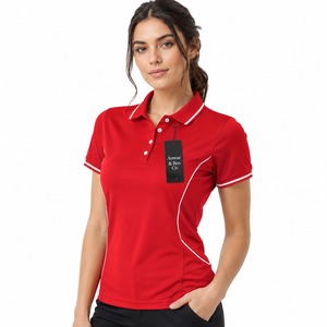 เสื้อโปโลผ้าฝ้ายพิมพ์ลายตามสั่งสำหรับผู้หญิง สไตล์ลำลองสำหรับใส่ทำงาน พร้อมโลโก้ ดีไซน์ทันสมัย รับผลิตแบบ OEM - Product Image 5