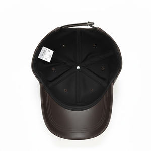 Gorra de Béisbol de Cuero Negro Premium Personalizada, Gorra Deportiva de Lujo con Diseño Deportivo Vintage, Sólido y Ajustable - Product Image 6