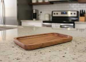 Handmade Acacia Wood Serving Tray | <b>Rustic</b> <b>Home</b> <b>Decor</b> - Product Image 4