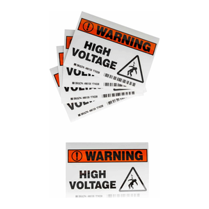 Étiquettes d'avertissement haute tension Brady, durables, résistantes aux UV, adhésif BOPP pour équipements électriques - Product Image 2